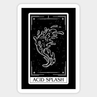 Acid Splash Dnd 5e Spells Tarot Card Dungeons and Dragons Gift Magnet